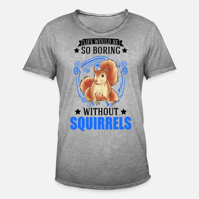 Eichhörnchen Geschenk Squirrel Grauhörnchen - Männer Vintage T-Shirt - Vintage Grau