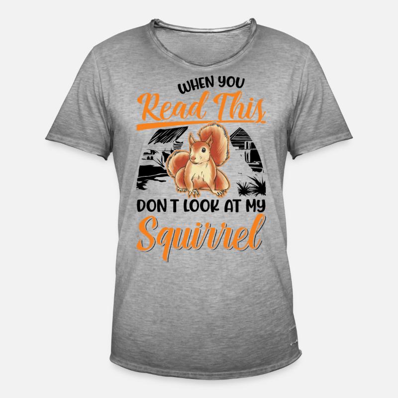 Eichhörnchen Geschenk Grauhörnchen Squirrel - Männer Vintage T-Shirt - Vintage Grau
