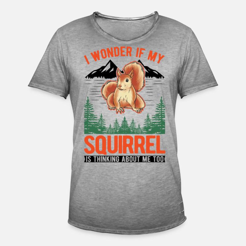 Eichhörnchen Geschenk Grauhörnchen Squirrel - Männer Vintage T-Shirt - Vintage Grau