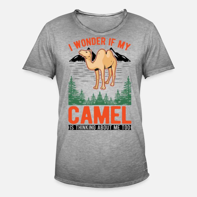 Kamel Geschenk Dromedar Camel Großkamel - Männer Vintage T-Shirt - Vintage Grau