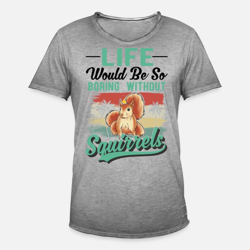 Eichhörnchen Geschenk Squirrel Grauhörnchen - Männer Vintage T-Shirt - Vintage Grau