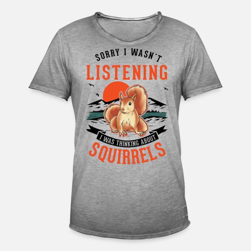 Eichhörnchen Geschenk Grauhörnchen Squirrel - Männer Vintage T-Shirt - Vintage Grau