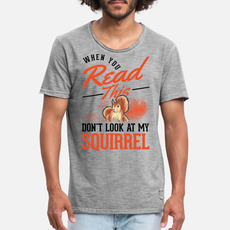 Squirrel Gift Grey Squirrel Men's Vintage T-Shirt