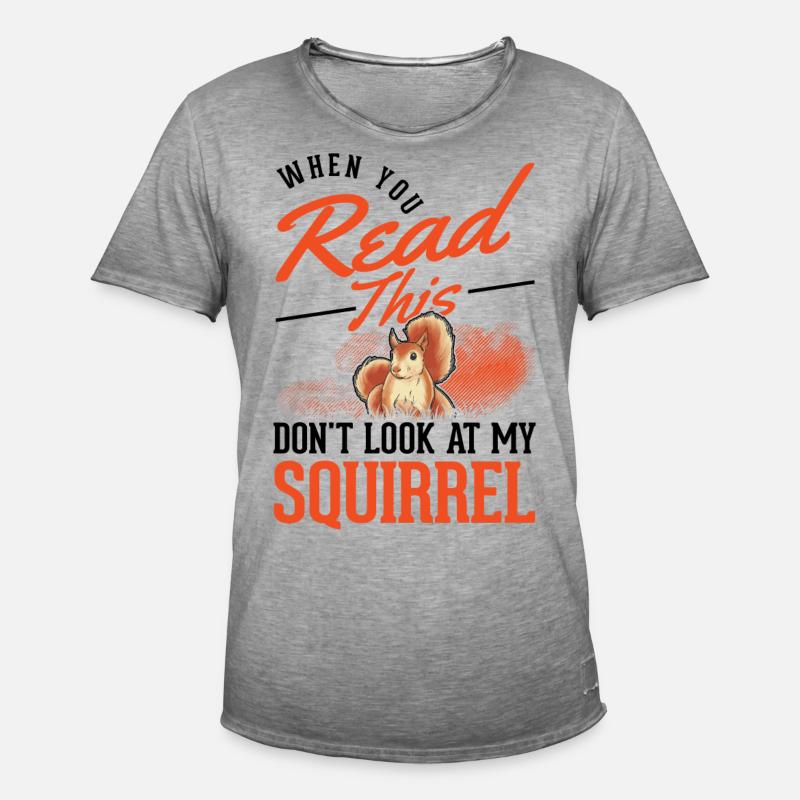 Eichhörnchen Geschenk Grauhörnchen Squirrel - Männer Vintage T-Shirt - Vintage Grau
