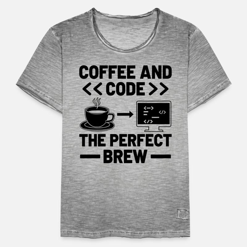Café Codage Programmeur Codeur Développeur Nerd Coff T-shirt vintage Homme