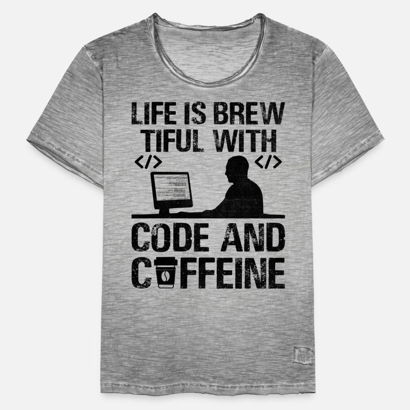 Café Codage Programmeur Codeur Développeur Nerd Coff T-shirt vintage Homme