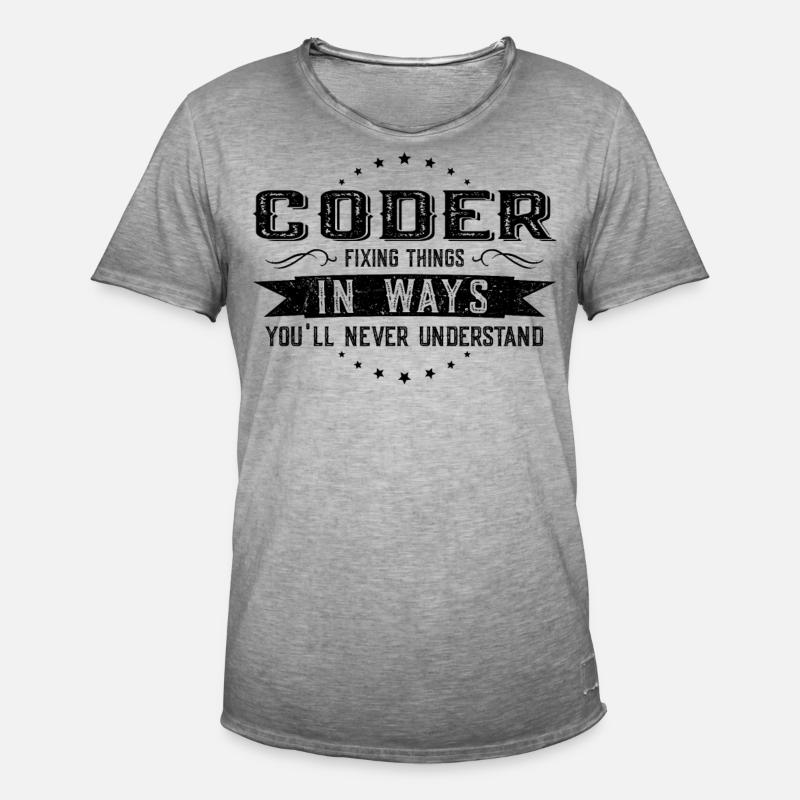 Programmierer Kollegen Geschenk Beruf Spruch - Männer Vintage T-Shirt - Vintage Grau