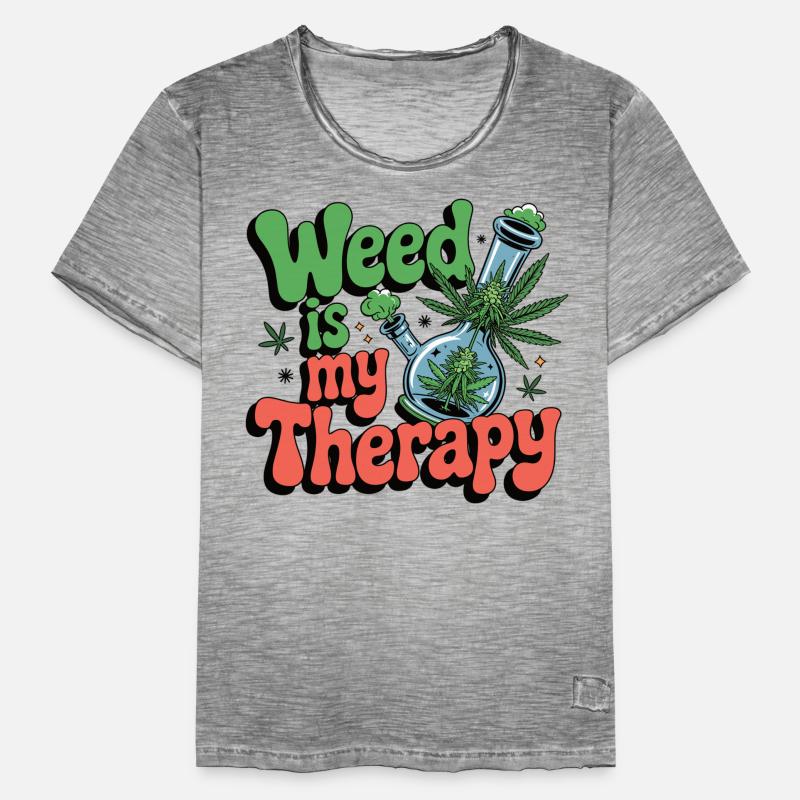 Weed is my therapy - relaxation on prescription Men's Vintage T-Shirt
