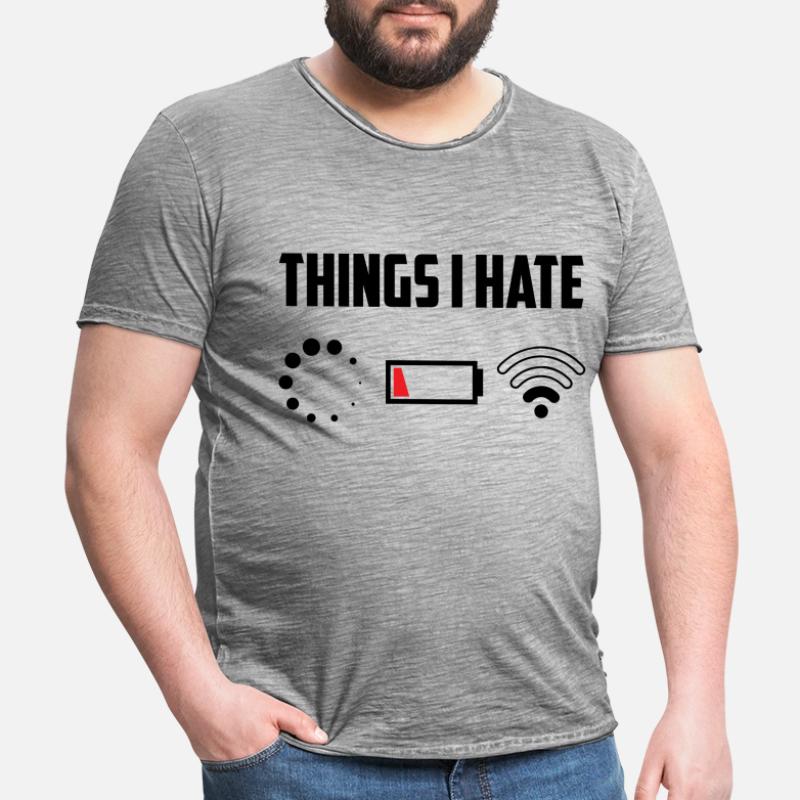 Things I Hate Programmer Coder Coding Developer So Männer Vintage T-Shirt