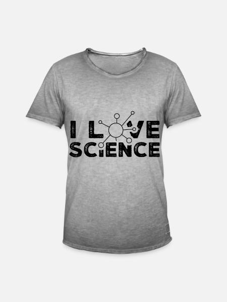 J’aime science chercheurs scientifiques - T-shirt vintage Homme - vintage gris