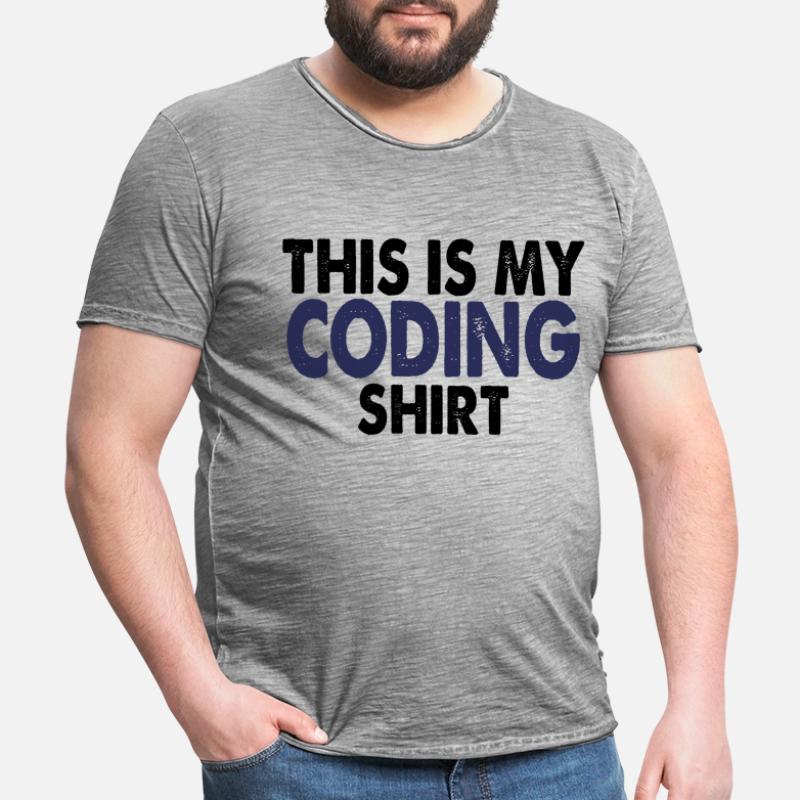 Coding Nerd Computer programmieren Männer Vintage T-Shirt
