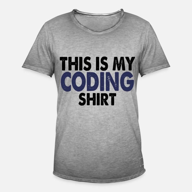 Coding Nerd Computer programmieren - Männer Vintage T-Shirt - Vintage Grau