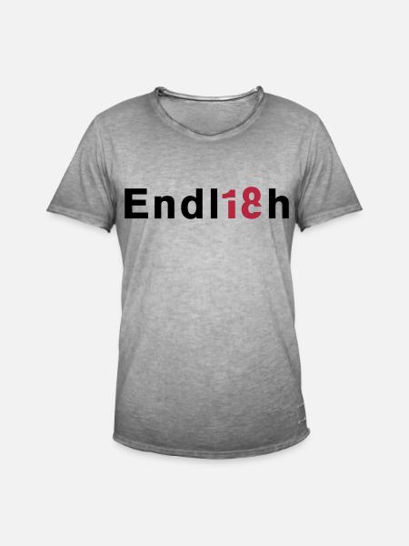 Endlich 18 - Männer Vintage T-Shirt - Vintage Grau