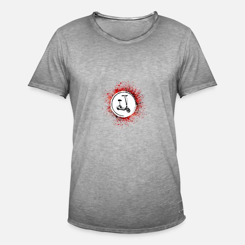 E-roller Icon E Scooter - Männer Vintage T-Shirt - Vintage Grau