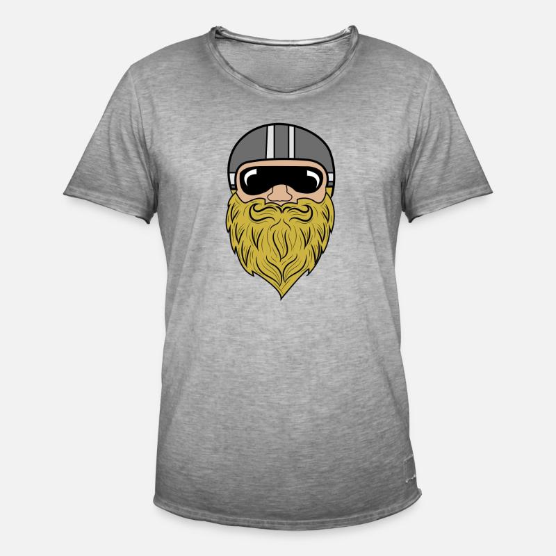 Bart Ziegenbart Bartfrisur Schnurrbart Bartträger - Männer Vintage T-Shirt - Vintage Grau