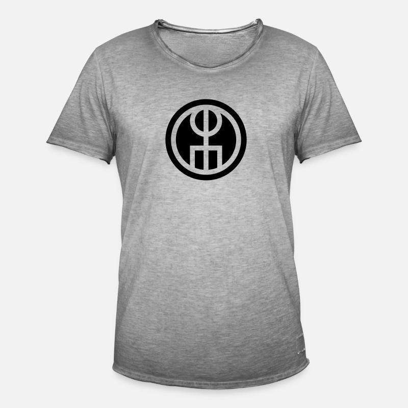 Galdrastafir, Isländisch Binde Rune, Love - Männer Vintage T-Shirt - Vintage Grau