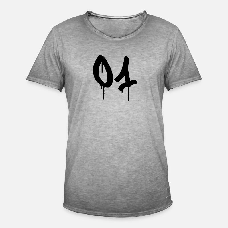 Graffiti : 01 - Männer Vintage T-Shirt - Vintage Grau