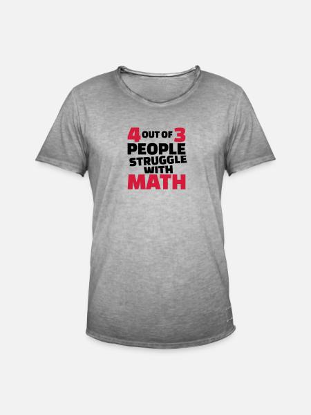 Mathe - Männer Vintage T-Shirt - Vintage Grau