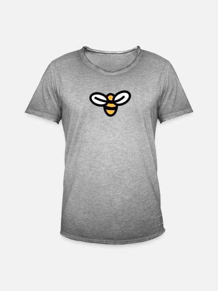 Bee - Men's Vintage T-Shirt - vintage grey