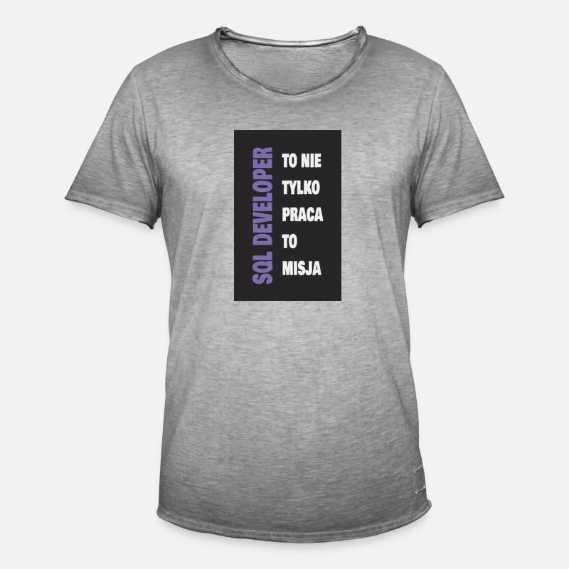 SQL Developer - Men's Vintage T-Shirt - vintage grey