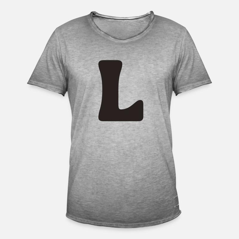 L - Men's Vintage T-Shirt - vintage grey