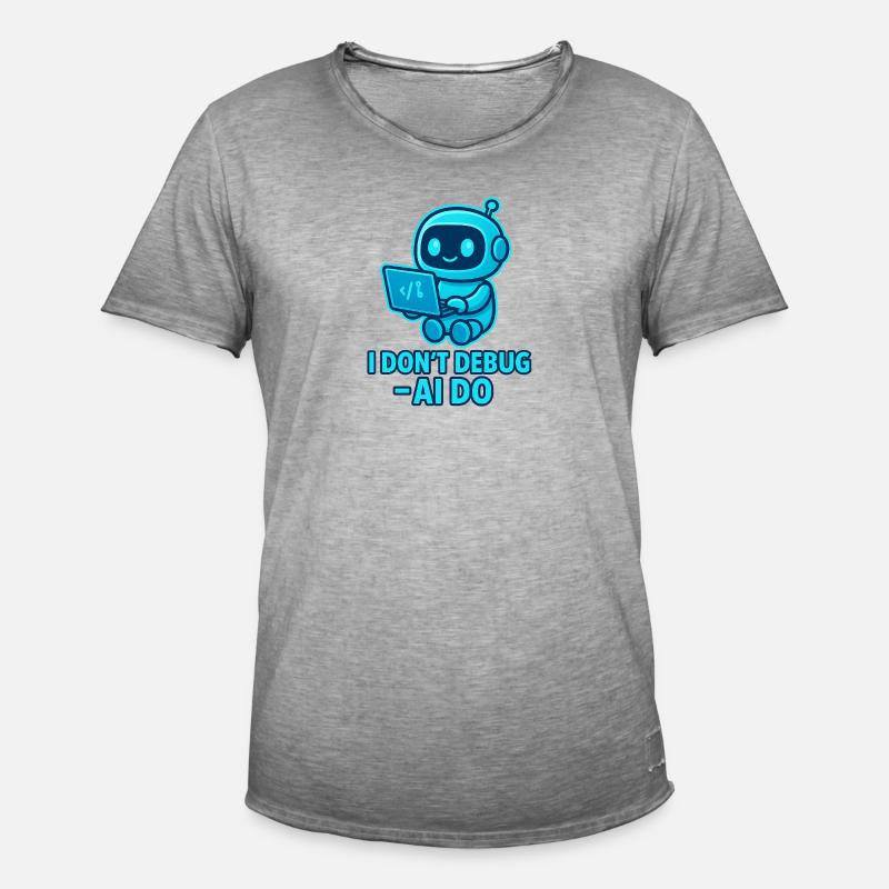 KI Debug: AI übernimmt das Debuggen - Männer Vintage T-Shirt - Vintage Grau