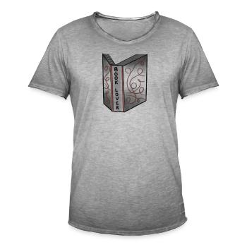 Book Lover - Men's Vintage T-Shirt - vintage grey - Front - Jose (178cm)