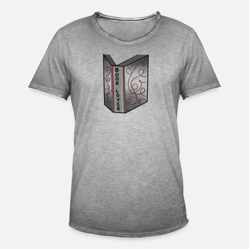 Bücherfreund - Männer Vintage T-Shirt - Vintage Grau