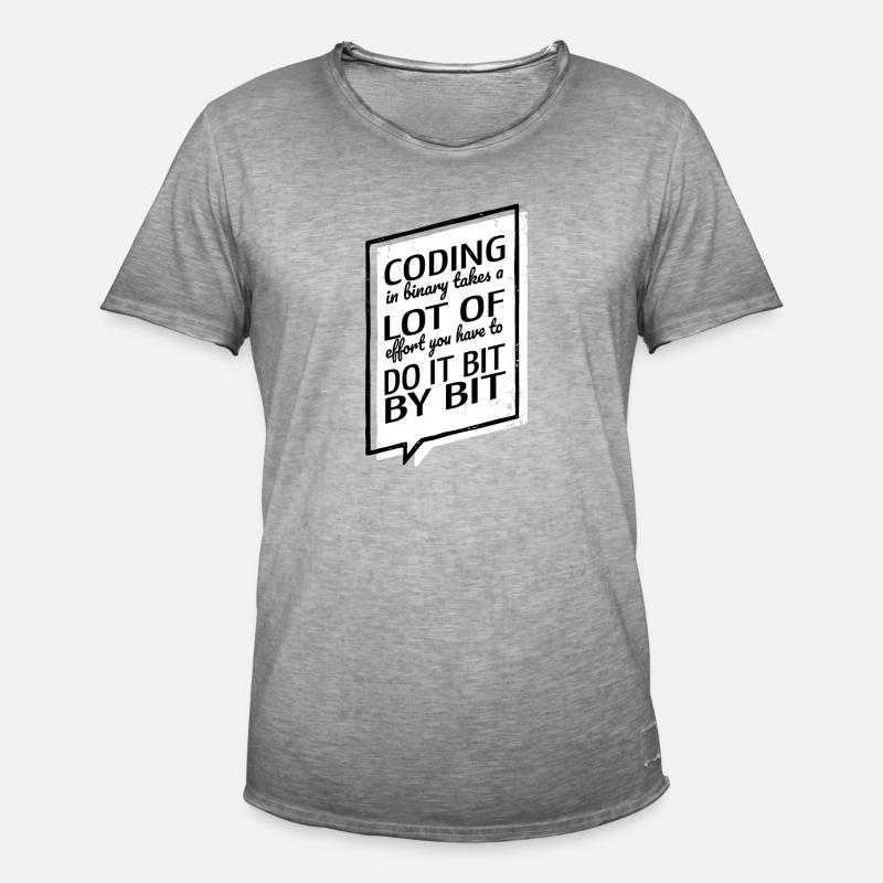 computers quote c sharp programming - Männer Vintage T-Shirt - Vintage Grau