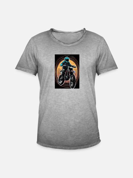 Rider - Männer Vintage T-Shirt - Vintage Grau