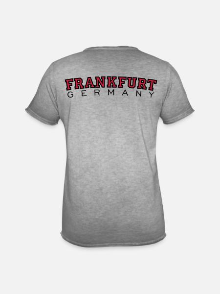 Frankfurt Germany (Rot) - Männer Vintage T-Shirt - Vintage Grau