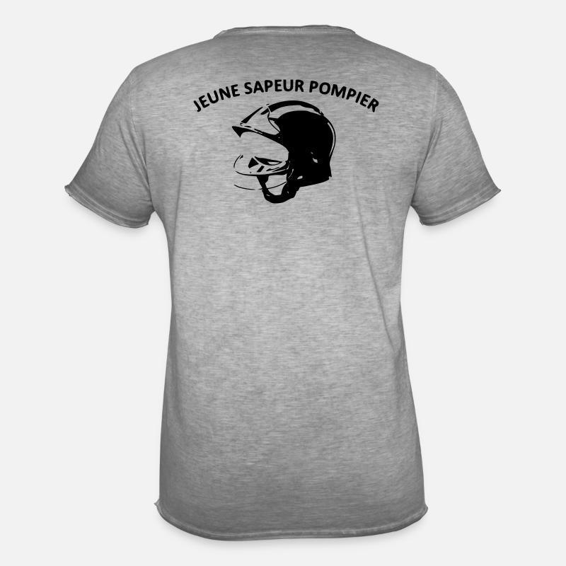 jungen Feuerwehrmann - Männer Vintage T-Shirt - Vintage Grau