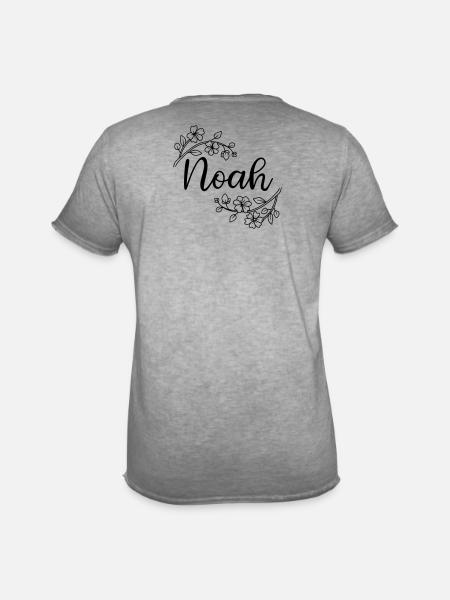 Noah | Name of Name | Vectorgraphic ! - Men's Vintage T-Shirt - vintage grey