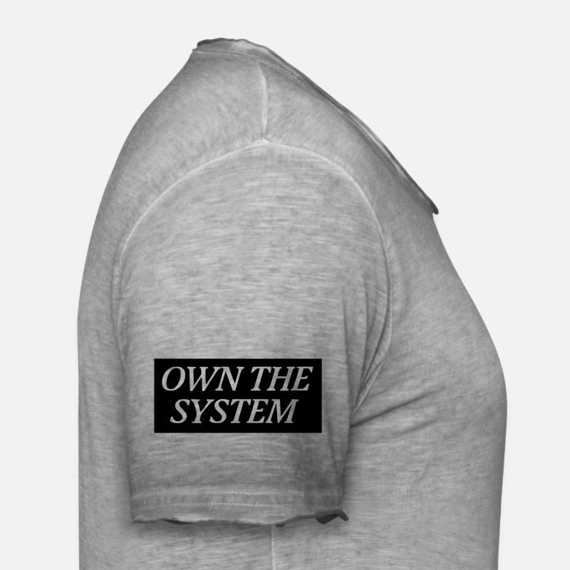 Own the System - Das eigene System - Männer Vintage T-Shirt - Vintage Grau