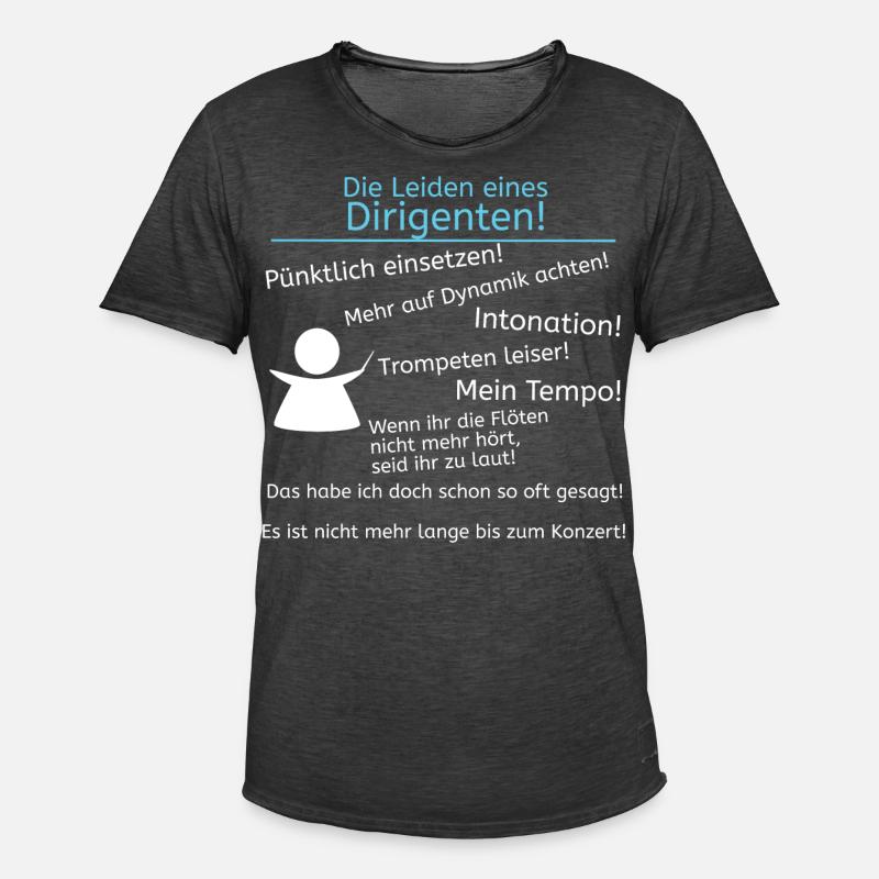 Leiden eines Dirigenten - Männer Vintage T-Shirt - Vintage Schwarz