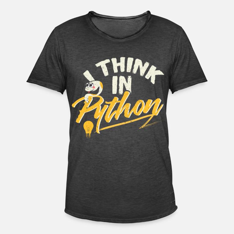 Python Programmierer - Männer Vintage T-Shirt - Vintage Schwarz