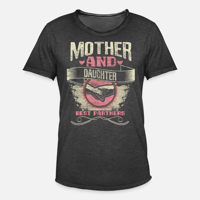 Mutter Tochter Beste Freunde Eltern - Männer Vintage T-Shirt - Vintage Schwarz