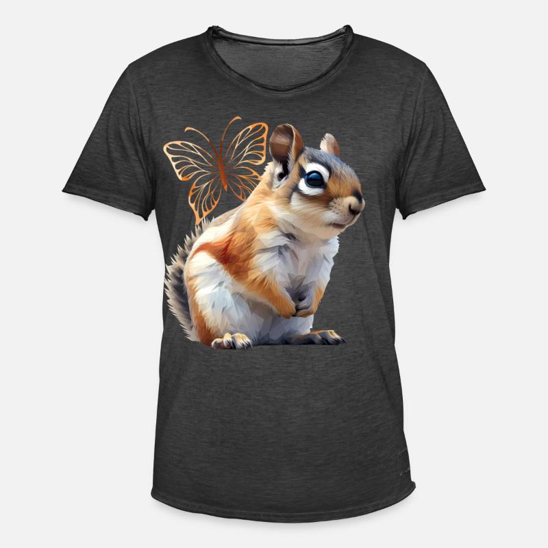 Fliegendes Eichhörnchen - Männer Vintage T-Shirt - Vintage Schwarz