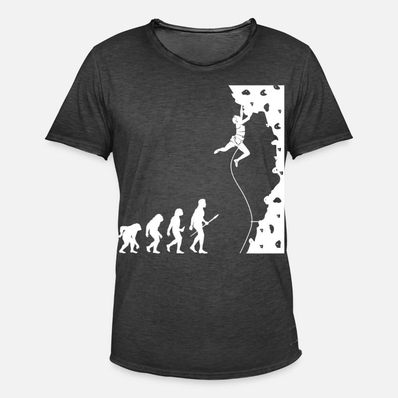 Kletterer Evolution Bouldering Climber - Men's Vintage T-Shirt - washed black