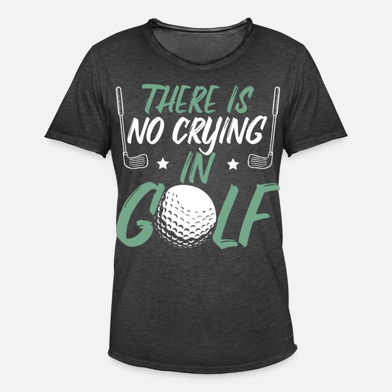 Beim Golf wird nicht geweint - Männer Vintage T-Shirt - Vintage Schwarz