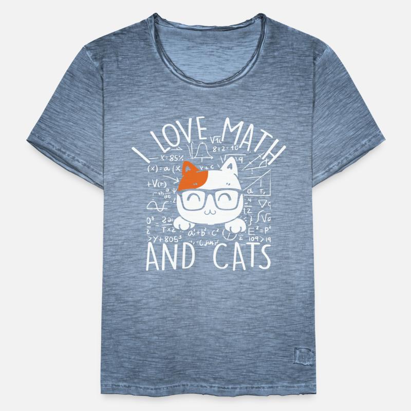 Math Citation Math Kitty Chat J’aime Math et chats T-shirt vintage Homme