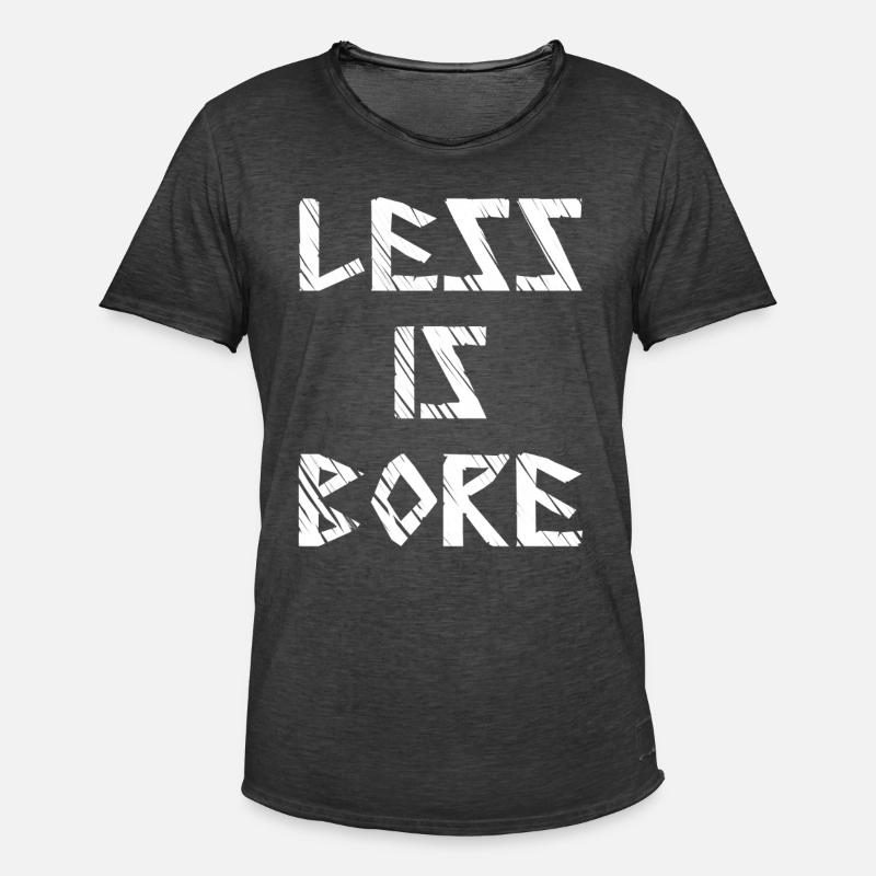 Less is bore - Männer Vintage T-Shirt - Vintage Schwarz