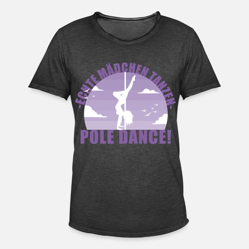 Echte Mädchentanzen Pole Dance! Geschenk - Männer Vintage T-Shirt - Vintage Schwarz