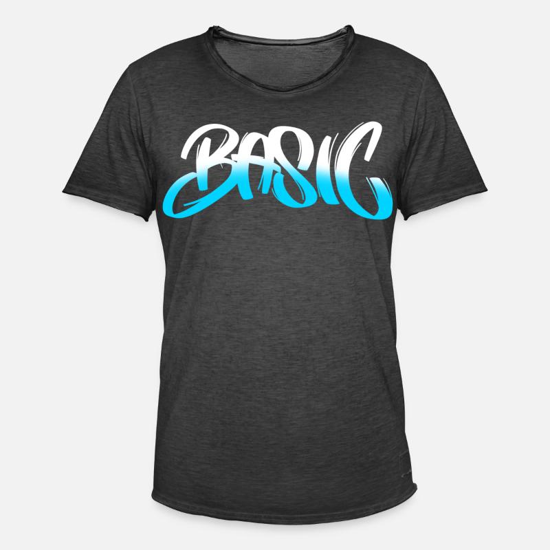 BASIC Graffiti Gradient - Männer Vintage T-Shirt - Vintage Schwarz