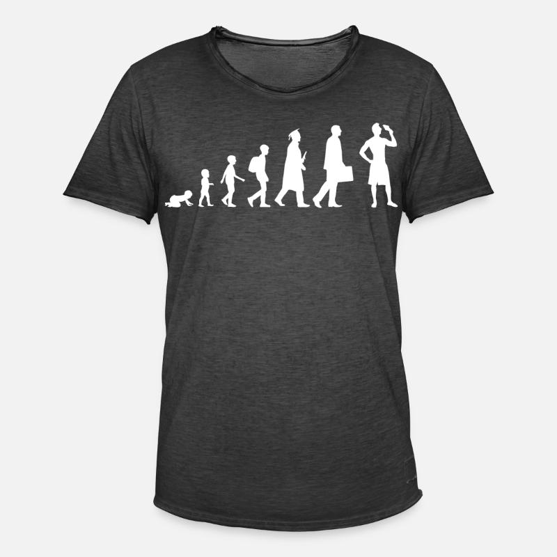 Évolution de la crème glacée - T-shirt vintage Homme - noir vintage