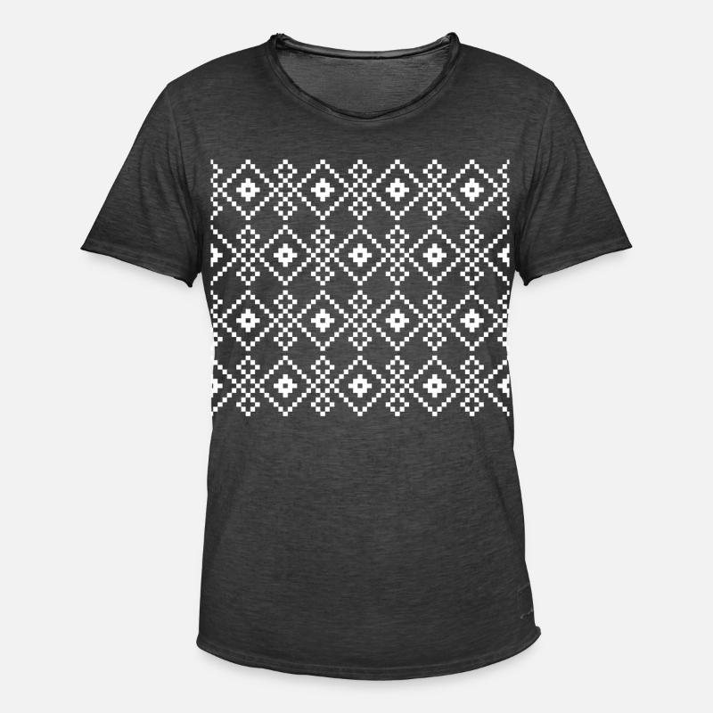 Weihnachtlicher Uni-Pullover (dunkel) - Männer Vintage T-Shirt - Vintage Schwarz