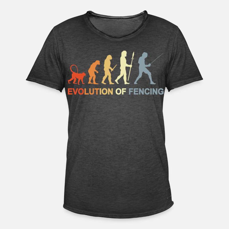 Fechter Evolution - Männer Vintage T-Shirt - Vintage Schwarz