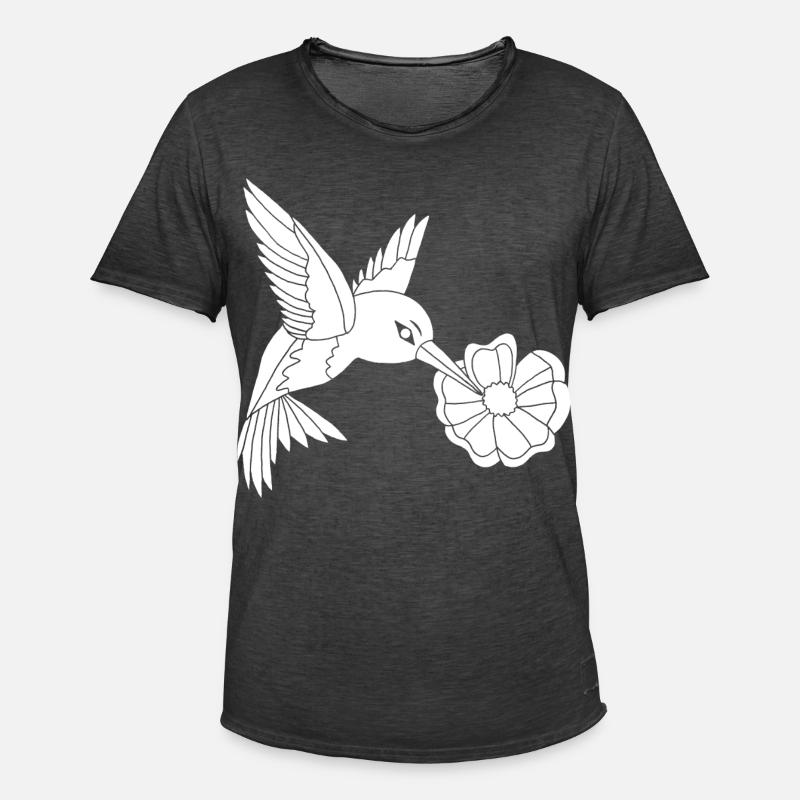 Weißer Futtervogel - Männer Vintage T-Shirt - Vintage Schwarz