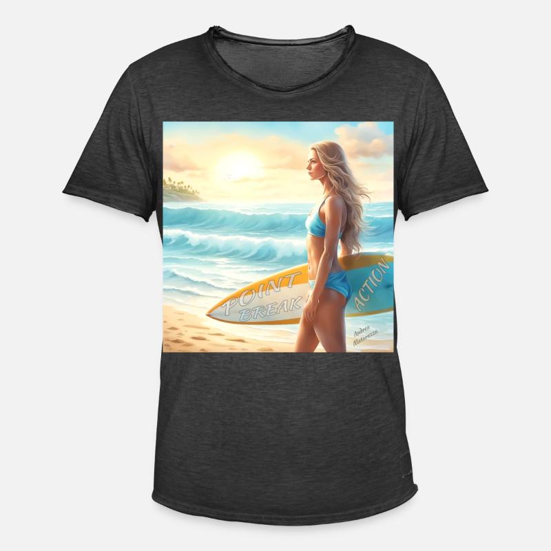Mädchen Action Surf Point Break 2 - Männer Vintage T-Shirt - Vintage Schwarz