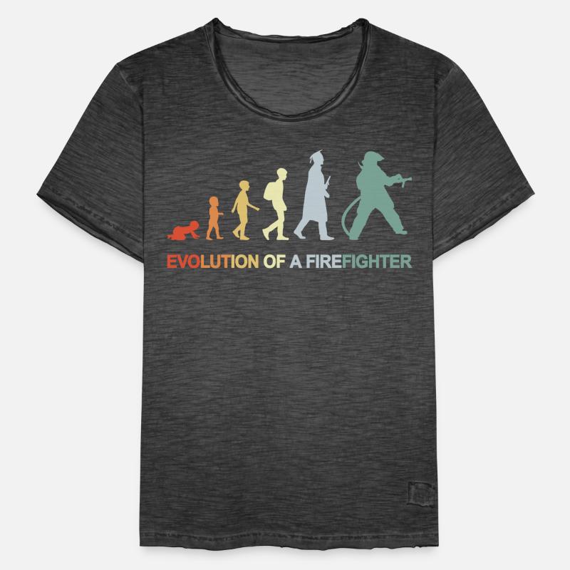 Feuerwehrmann Evolution Männer Vintage T-Shirt